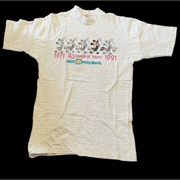 Disney Tops - Vintage Mickey Walt Disney World 20 Magical Years 1971-1991 T-Shirt Size S/M